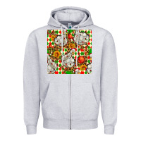 Heather Grey christmas leopard duck Zipper Hoodie - FaDigitalArtStudio