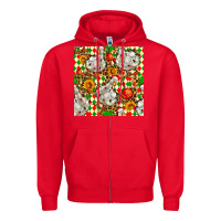 Red christmas leopard duck Zipper Hoodie - FaDigitalArtStudio
