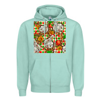 Seafoam christmas leopard duck Zipper Hoodie - FaDigitalArtStudio