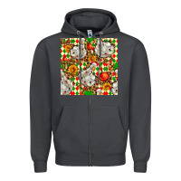 Smoke christmas leopard duck Zipper Hoodie - FaDigitalArtStudio