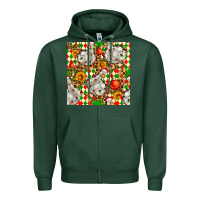 Sports Green christmas leopard duck Zipper Hoodie - FaDigitalArtStudio