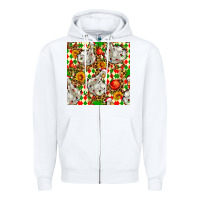 White christmas leopard duck Zipper Hoodie - FaDigitalArtStudio