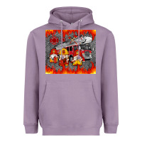 Lavender fire truck gnomes Heavyweight Hoodie - Artiststas