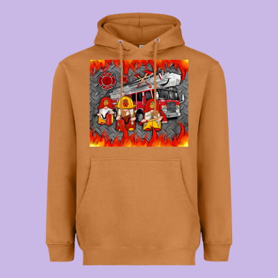 Fire Truck Gnomes Heavyweight Hoodie Designed By Artiststas