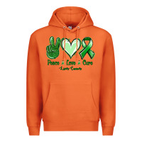 Carrot Peace love cure Liver Cancer Premium Hoodie - NancyCooperArtShop