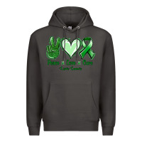 Smoke Peace love cure Liver Cancer Premium Hoodie - NancyCooperArtShop