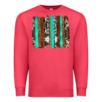 Cardinal western cowhide wood and turquoise glitter brushstrokes Premium Sweatshirt - Artiststas