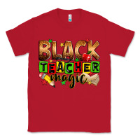 Red Black Teacher magic juneteenth Classic Tee - Zillion Design Studio