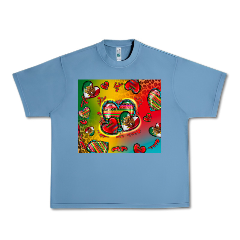 Mexico Hearts Urban Heavy Tee by Zillion Design Studio | Teevron