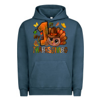 Pigment Midnight Navy my first thanksgiving with turkey bbs Urban Hoodie - BundleAndBundleShop