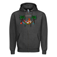 Charcoal Heather hello summer Zipper Hoodie - CowhideDigitalArt