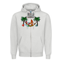 Dove Grey hello summer Zipper Hoodie - CowhideDigitalArt