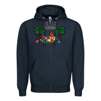 Navy hello summer Zipper Hoodie - CowhideDigitalArt