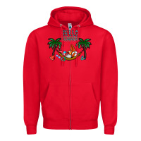 Red hello summer Zipper Hoodie - CowhideDigitalArt