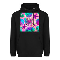 Black summer beach seamless pattern Heavyweight Hoodie - BundleAndBundleShop