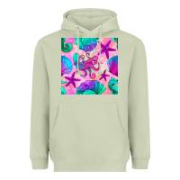 Matcha summer beach seamless pattern Heavyweight Hoodie - BundleAndBundleShop
