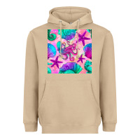Mushroom summer beach seamless pattern Heavyweight Hoodie - BundleAndBundleShop