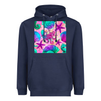 Navy summer beach seamless pattern Heavyweight Hoodie - BundleAndBundleShop