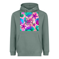 Sage summer beach seamless pattern Heavyweight Hoodie - BundleAndBundleShop