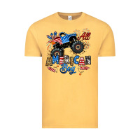 Vintage Mustard fourth of july monster truck all american boy Vintage Tee - RanaPortraitStore