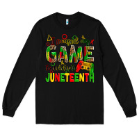 Black i paused my game to celebrate juneteenth Long Sleeve Tee - Zillion Design Studio