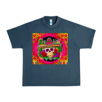 Midnight Navy mexican skull Urban Heavy Tee - Zillion Design Studio