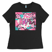 Black hope breast cancer Ladies Tee - AdoDesignShop