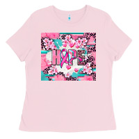 Bubblegum Pink hope breast cancer Ladies Tee - AdoDesignShop