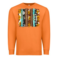 Carrot western cowhide leopard turquoise brushstrokes Premium Sweatshirt - Artiststas