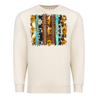 Sandshell western cowhide leopard turquoise brushstrokes Premium Sweatshirt - Artiststas