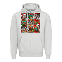 Christmas Pig  Aztec Zipper Hoodie | Teevron