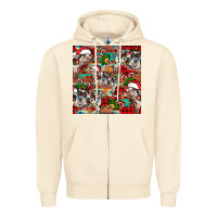 Sandshell christmas pig  aztec Zipper Hoodie - FaDigitalArtStudio