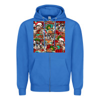 True Royal christmas pig  aztec Zipper Hoodie - FaDigitalArtStudio
