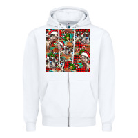 White christmas pig  aztec Zipper Hoodie - FaDigitalArtStudio