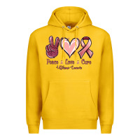 Lemon Peace love cure Uterine Cancer Premium Hoodie - NancyCooperArtShop