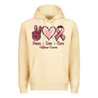 Pina Colada Peace love cure Uterine Cancer Premium Hoodie - NancyCooperArtShop