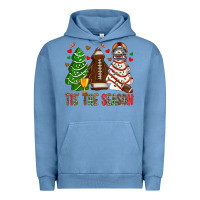 Pigment Pebble Blue tis' the season american football christmas cakes bbs Urban Hoodie - BundleAndBundleShop