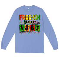 Colony Blue free ish since 1865 Long Sleeve Tee - Zillion Design Studio