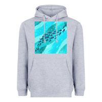 Heather Grey fish and sea seamless pattern Heavyweight Hoodie - BundleAndBundleShop