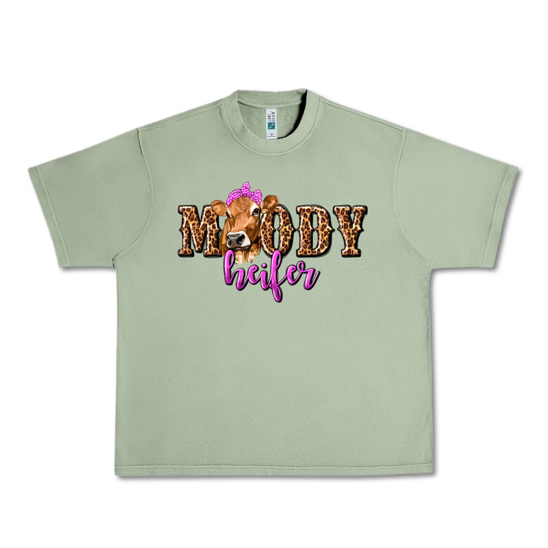 Moody Heifer With Leopard Tbw Urban Heavy Tee by texasbilliewilder | Teevron