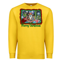 Lemon merry christmas western bull skull Premium Sweatshirt - AdoDesignShop