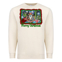 Sandshell merry christmas western bull skull Premium Sweatshirt - AdoDesignShop