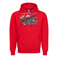 Red crushed 100 days of school Zipper Hoodie - RacoonDesign