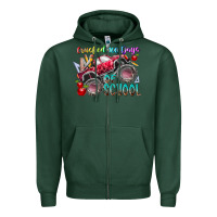 Sports Green crushed 100 days of school Zipper Hoodie - RacoonDesign