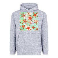 Heather Grey starfish seamless pattern Heavyweight Hoodie - BundleAndBundleShop