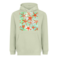 Matcha starfish seamless pattern Heavyweight Hoodie - BundleAndBundleShop
