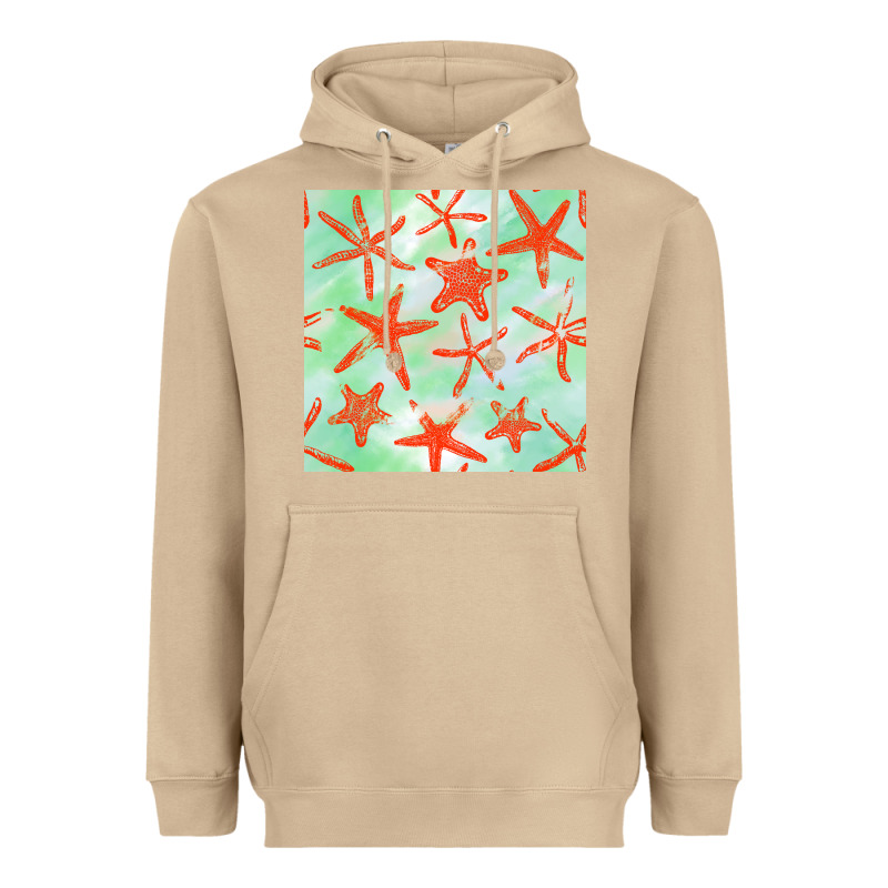 Starfish Seamless Pattern Heavyweight Hoodie by BundleAndBundleShop | Teevron