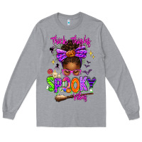 Heather Grey Thick Thighs Spooky Vibes Long Sleeve Tee - texasbilliewilder