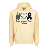 Pina Colada Peace love cure Melanoma Cancer Premium Hoodie - NancyCooperArtShop