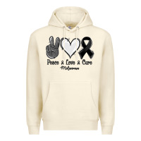 Sandshell Peace love cure Melanoma Cancer Premium Hoodie - NancyCooperArtShop